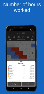 Shift calendar android App screenshot 1